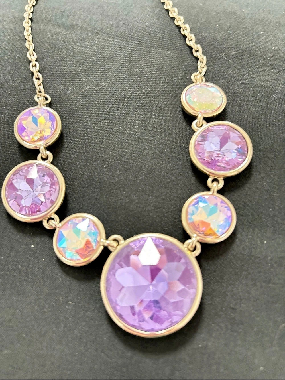 Purple Crystal Statement Necklace